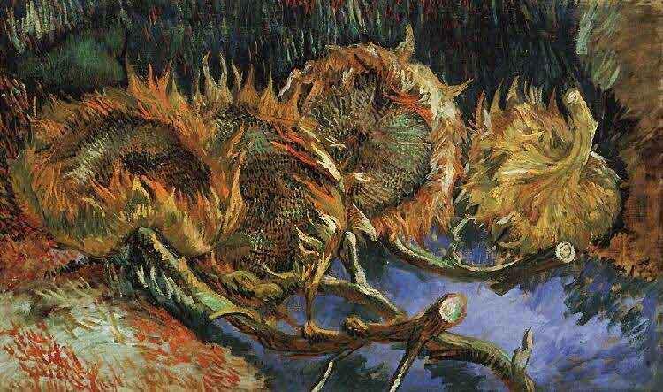 Vincent Van Gogh Four Withered Sunflowers oil painting image